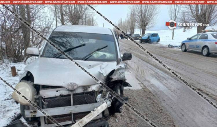 Կոտայքի մարզում բախվել են Nissan-ն ու Toyota-ն. կա 5 վիրավոր